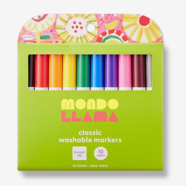 Mondo Llama Washable Markers Broad Tip Classic Colors