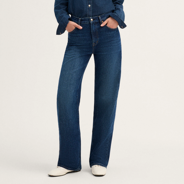 Madewell The Perfect Vintage Wide-Leg Jean in Airy Denim