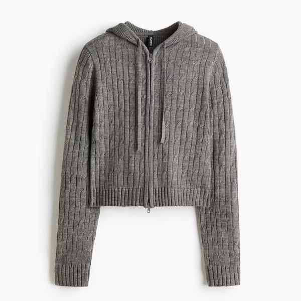 H&M Hooded Cardigan with Zipper