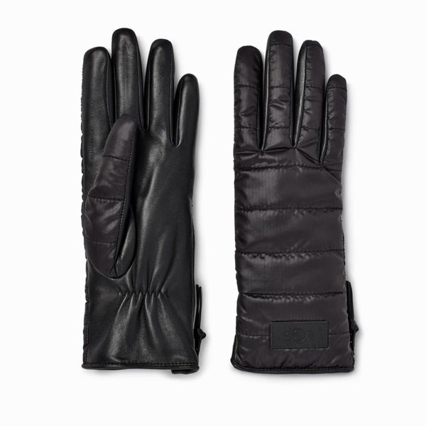 UGG Faux Fur Lined Quilted Gloves