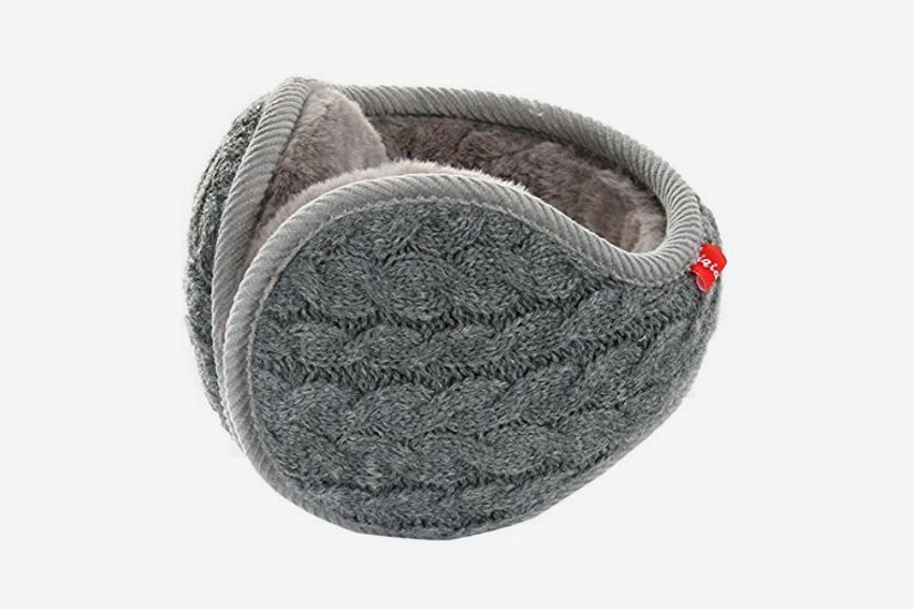 Classic Soft Fleece Knit Earmuffs Adjustable Winter Ear Muffs for Women Men Unisex Foldable Ear Warmers 