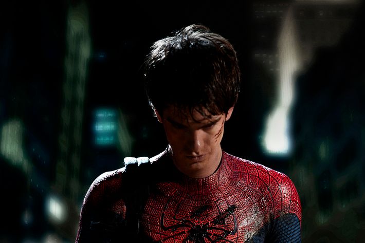 Columbia Pictures releases the first image of Andrew Garfield as Spider-Man.