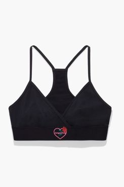 Savage x Fenty Forever Savage Bralette With Logo Heart in Black & Multi & Pink