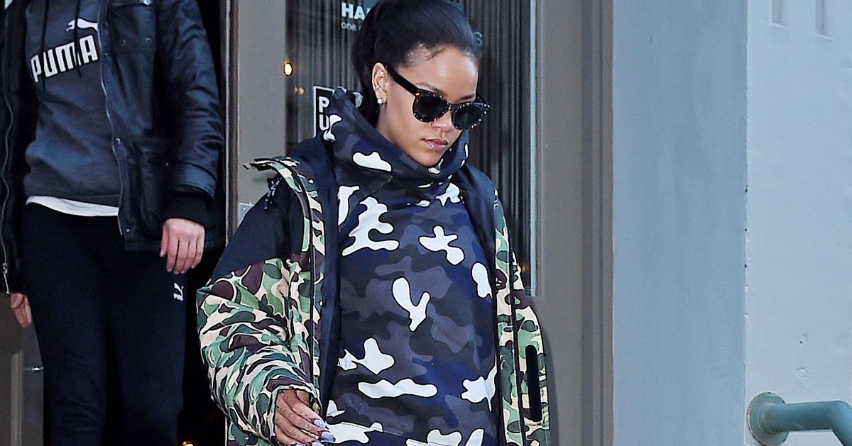 Rihanna Wore Clashing Camouflage