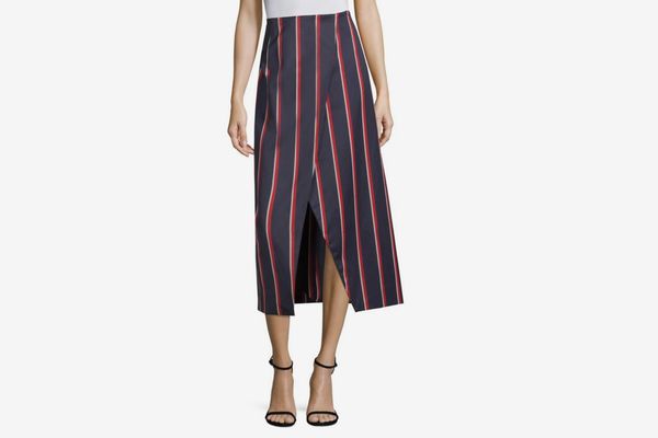 Solace London Apolline Striped Midi Skirt