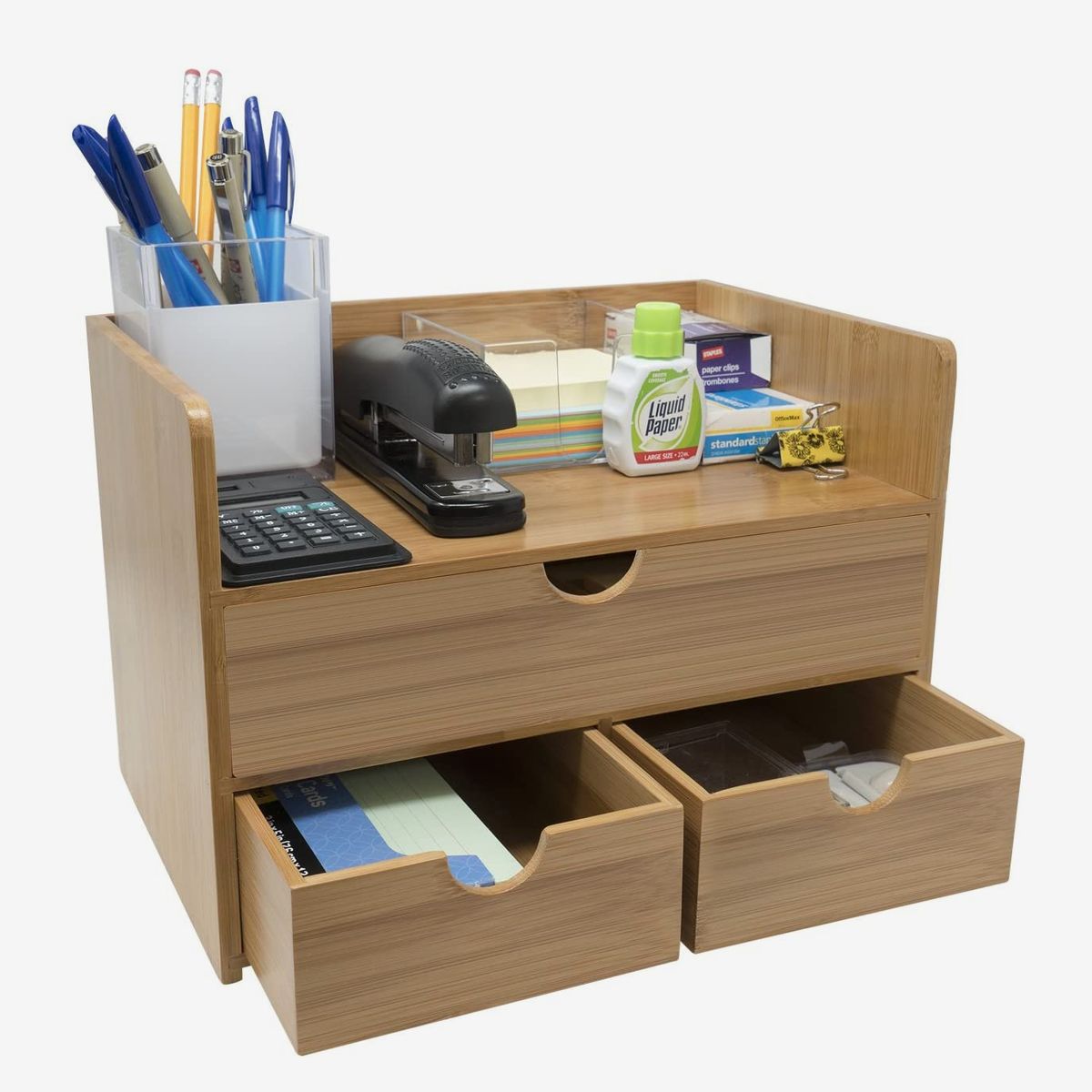 Home Office Work Desk Tidy Stationery Pen Drawers Cabinet Storage Box Organiser
