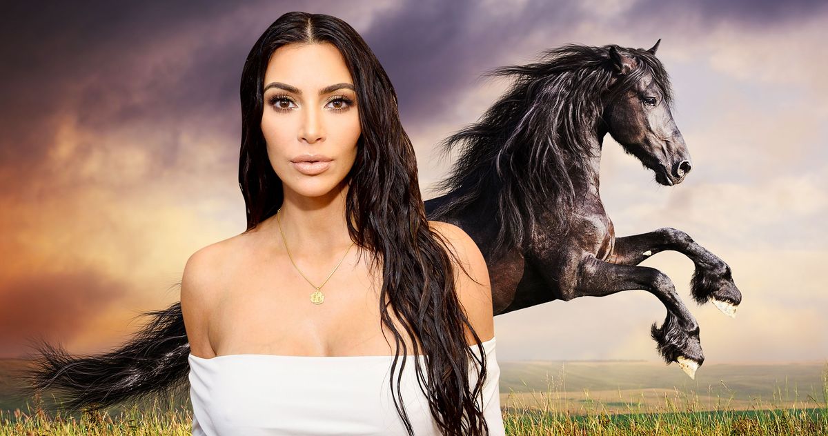 Kim Kardashian West Faces Backlash for Friesian Horses Tweet