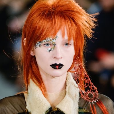 David Bowie–inspired makeup at Margiela.