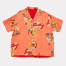 Sari-Sari General Store Coral Fan Print Shirt