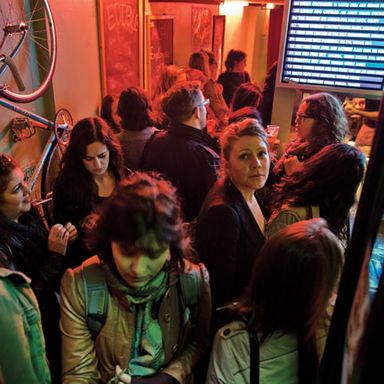 Waiting for tables, and a turn at the free keg (it’s in the far right corner, under the menu board).