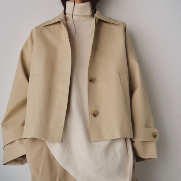 Mango Oversized Short Trench Coat