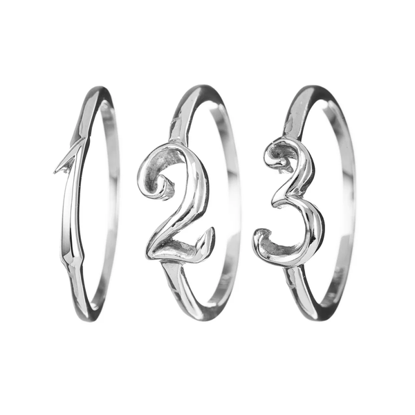 Lulu Frost Code Number Ring, Sterling Silver