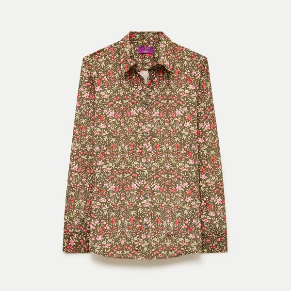 J.Crew Jules Classic-Fit Button-Up Shirt in Crepe de Chine Liberty Floral Fabric