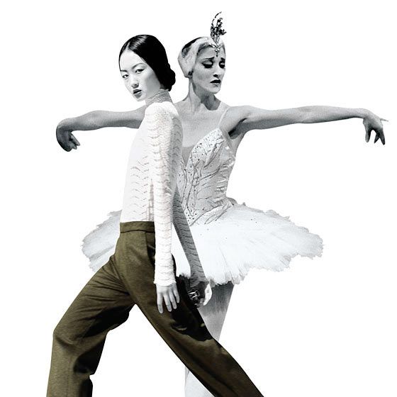 Model Samantha Xu (left) and ballet dancer Ashley Bouder.