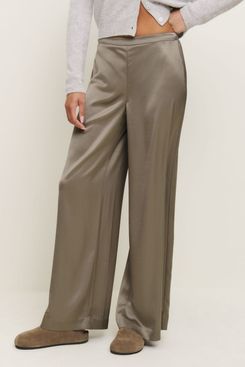 Reformation Norah Wide Leg Satin Pant