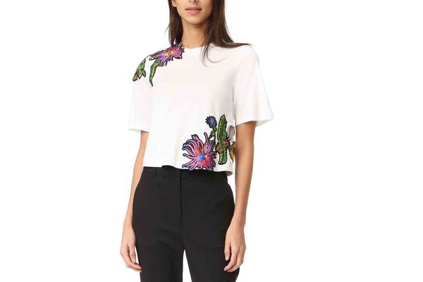 3.1 Phillip Lim Floral Embroidered Tee