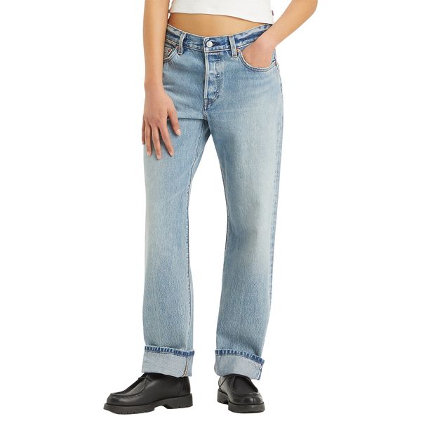 Levi’s 501 ’90s Cuffed Relaxed Straight-Leg Selvedge Jeans - Light Wash