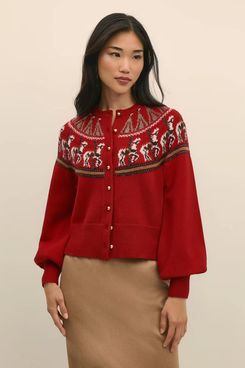 Brooks Brothers Women’s Lunar New Year Merino-Wool-Blend Cardigan