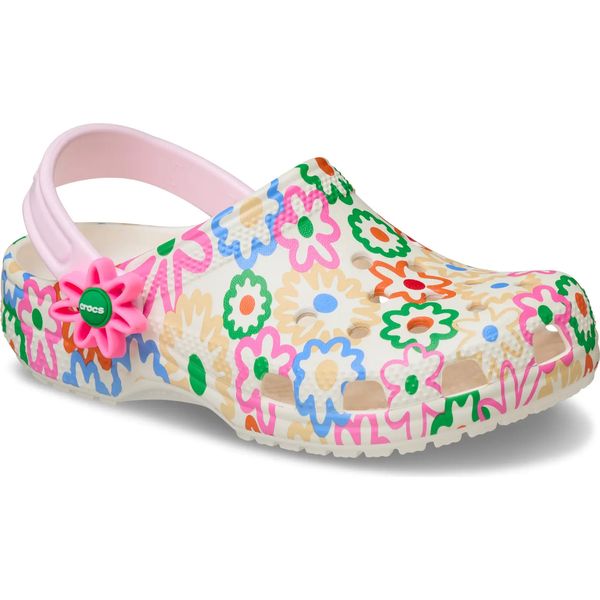 Crocs Kids' Classic Retro Flower Clog