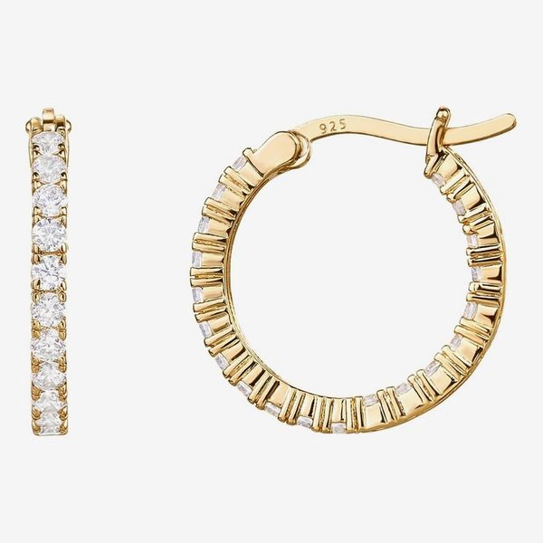 Pavoi 14K Gold Plated Sterling Silver Hoop Earrings