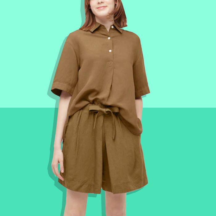 WOMENS LINEN BLEND OPEN COLLAR SHORT SLEEVE SHIRT  UNIQLO VN