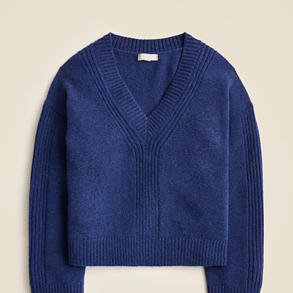 J.Crew Relaxed V-neck Sweater in Supersoft Yarn