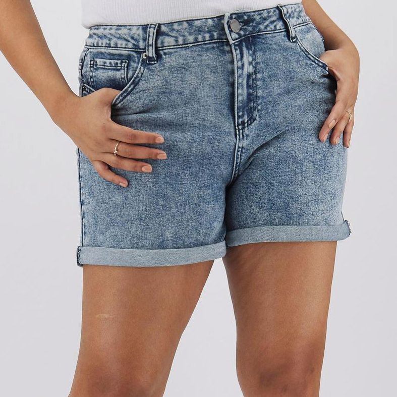 Bermuda Jean Shorts for Women Stretchy High Waisted Plus Size Casual Summer Denim Shorts 
