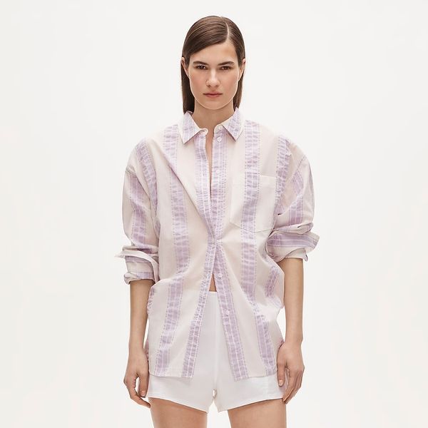 J.Crew Étienne Oversized Shirt in Dobby Stripe