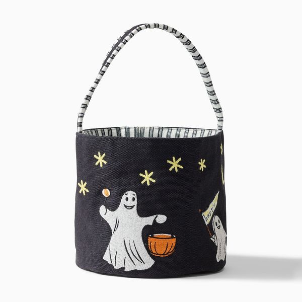 West Elm Petite Plume Embroidered Treat Bucket