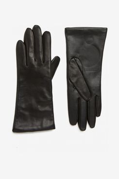 Nordstrom Cashmere Lined Leather Touchscreen Gloves