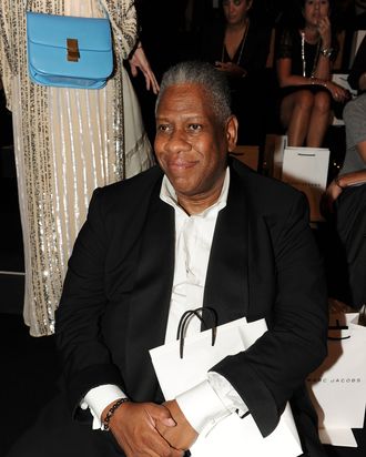 NEW YORK, NY - SEPTEMBER 15: Andre Leon Talley attends the Marc Jacobs Collection - Spring 2012 Front Row at N.Y. State Armory on September 15, 2011 in New York City. (Photo by Dimitrios Kambouris/Getty Images for Marc Jacobs)