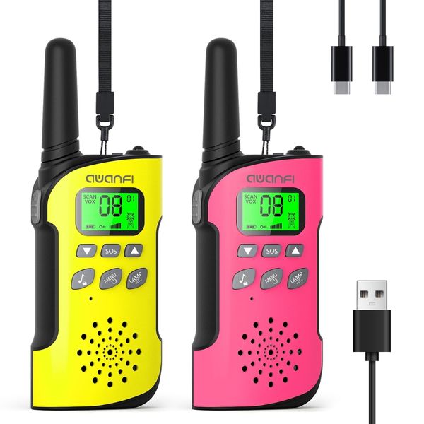 AWANFI 2 Pack Walkie Talkies for Kids