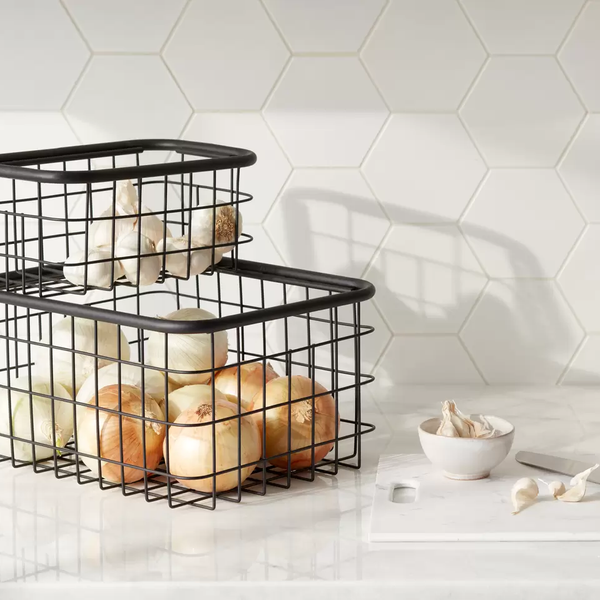 The Container Store Urban Stackable Wire Basket