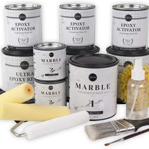 Giani Carrara White Marble Epoxy Countertop Kit