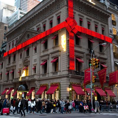 Cartier's holiday decorations at 52nd and Fifth