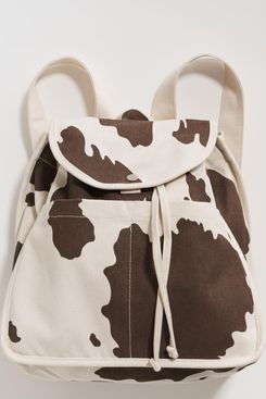 BAGGU Drawstring Backpack in Brown Cow