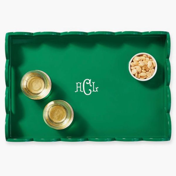 Mark & Graham Scalloped Lacquer Serving Tray