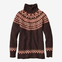 L.L. Bean Women’s Cotton Ragg Sweater, Funnelneck Pullover Fair Isle