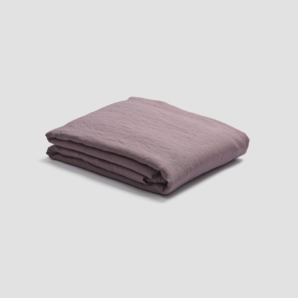 Piglet Elderberry 100 Percent Linen Fitted Sheet