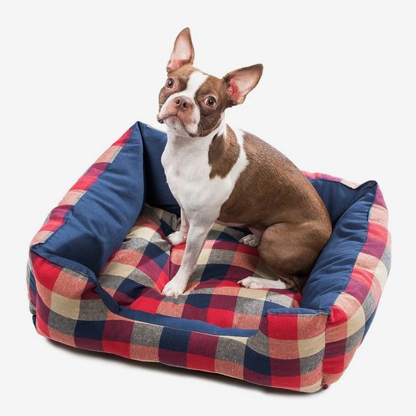 Duck River Textile Hasley Square Red/Navy Plaid Pet Bed