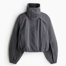 H&amp;M Nylon Jacket with Shoulder Pads
