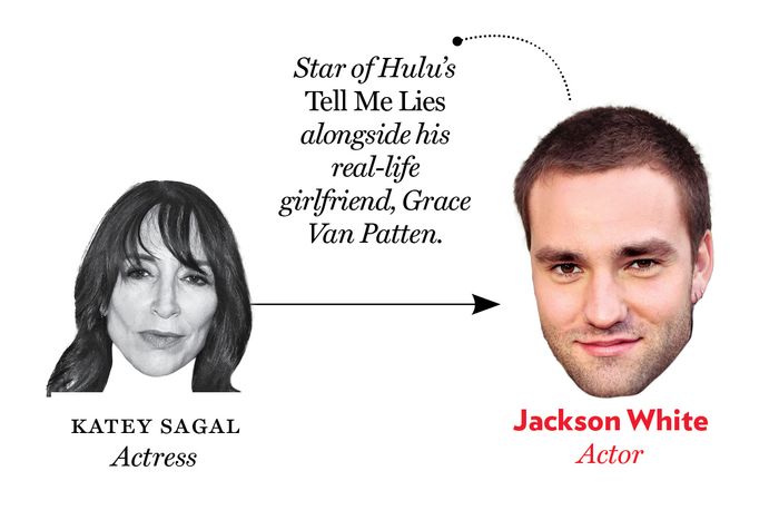 Katey Sagal and Jackson White.