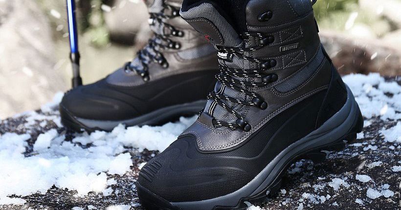 Men's Winter Boots Black Fur Lined Dual Side Zipper Ankle Warm Snow Shoes 7.5-13 