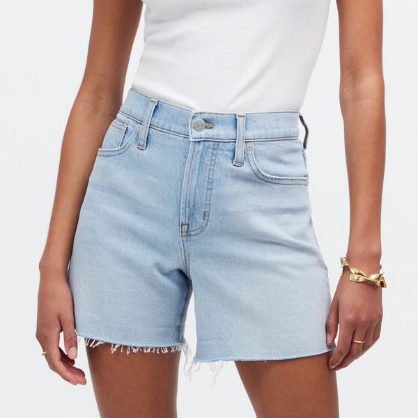 Madewell The Perfect Vintage Jean Short: Raw-Hem Edition - Fitzgerald Wash