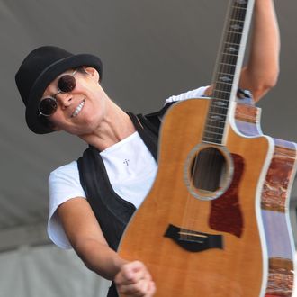  Michelle Shocked performs during the 2011 New Orleans Jazz & Heritage Festival - Day 4 presented by Shell at The Fair Grounds Race Course on May 5, 2011 in New Orleans, Louisiana. 
