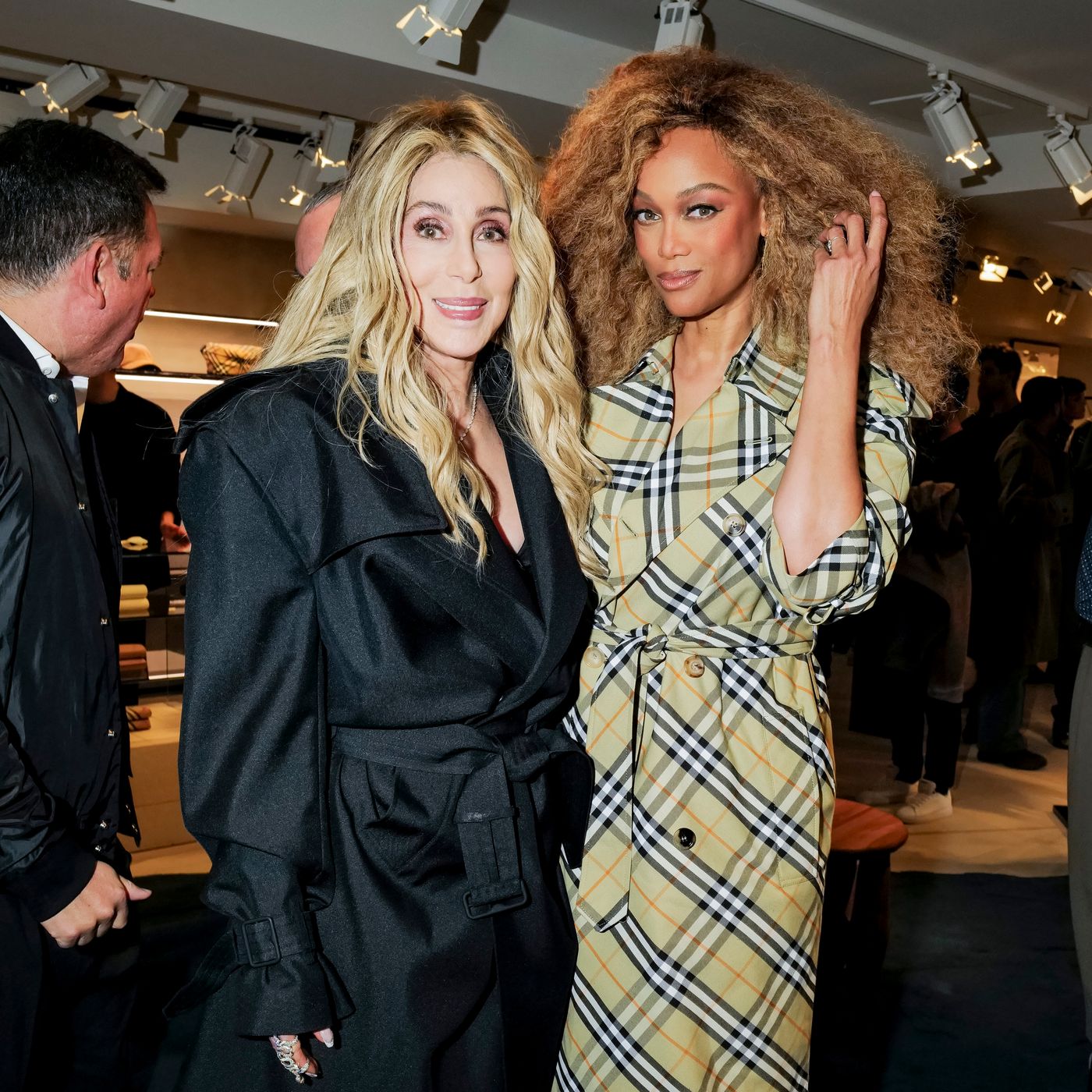 Cher and Tyra Banks Attend Burberry's Flagship Reopening