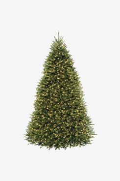 National Tree Company Dunhill Fir - 9ft, Pre-Lit (Dual Color LED Lights)