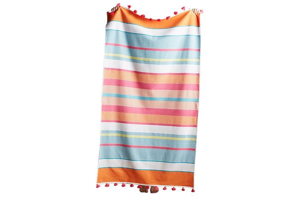 Tasseled Stripes Beach Towel