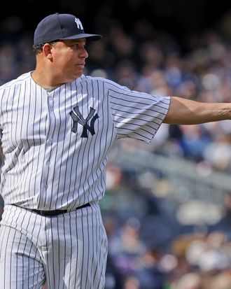 New York Yankees Bartolo Colon against the Tampa Bay Rays in a