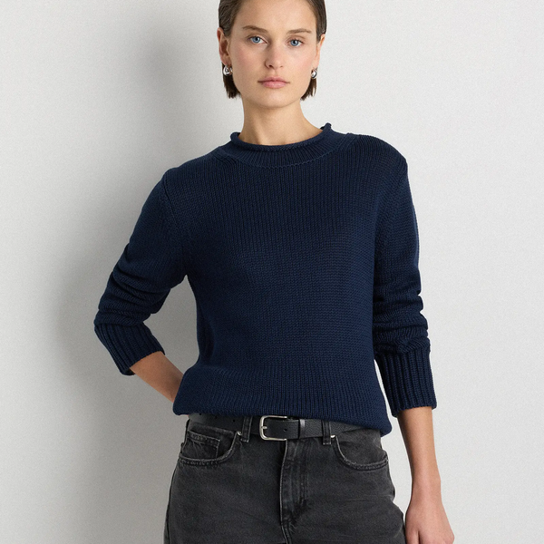 Quince 100% Organic Cotton Roll Neck Sweater